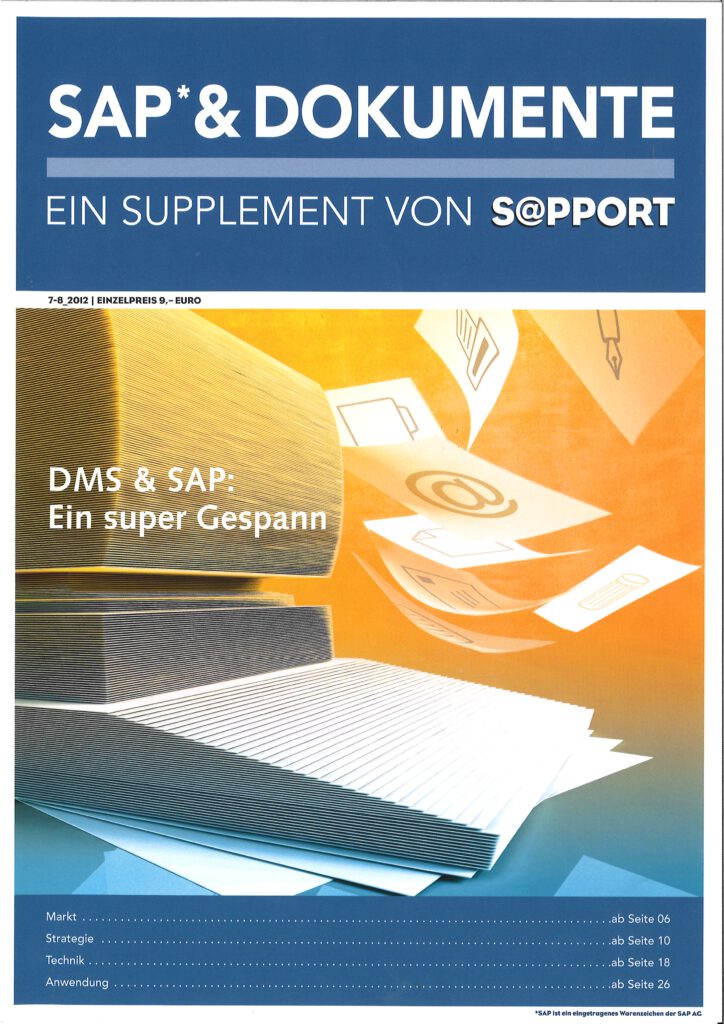 S@pport Magazin mit dem Thema DMS & SAP: Ein super Gespann