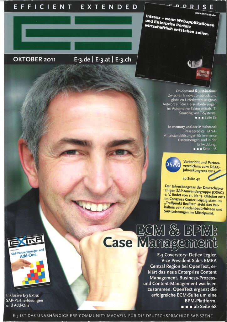 E3 Magazine mit dem Thema ECM & BPM Case Management